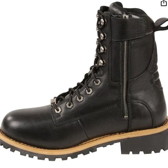 Milwaukee Leather Men's Classic Boots with Side Zip Closure Black Size 9.5 - Picture 3 of 15